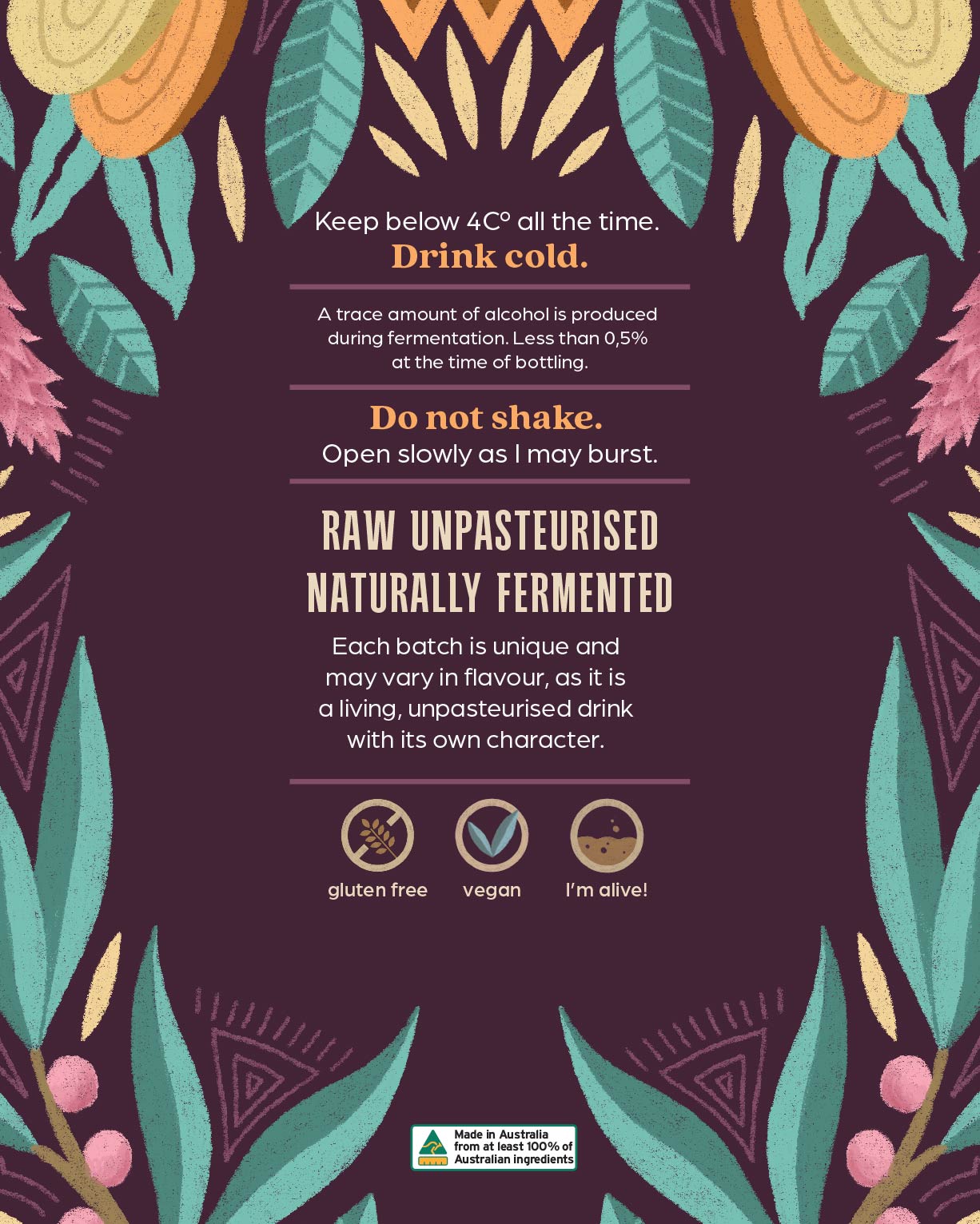 Ginger, Turmeric & Bush Pepper Kombucha - 6 pack